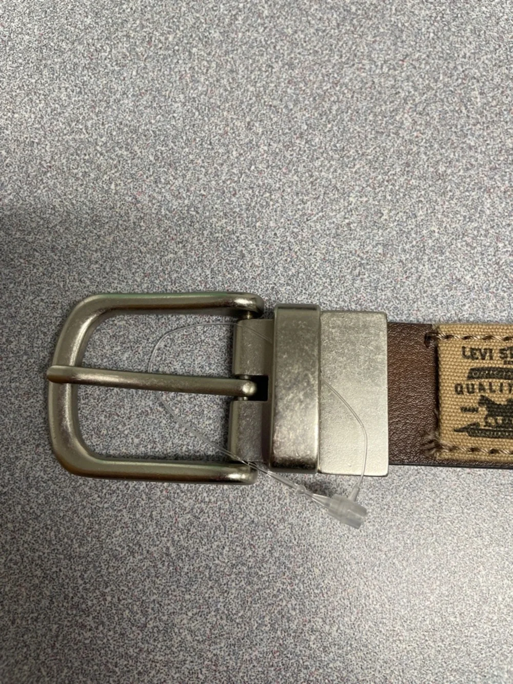 Levi's Kids Brown and Black Reversible Belt with Silver Buckle Size M